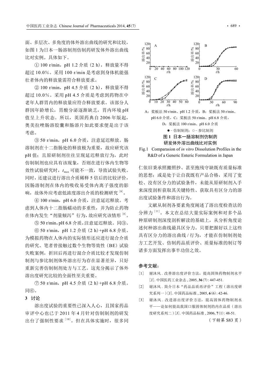 具有区分力的溶出曲线(《中国医药工业杂志》2014年第7期)_第3页