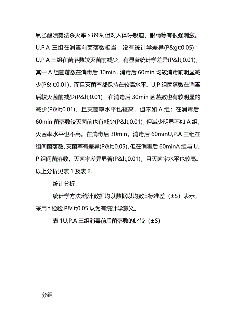 无层流II类手术室3种不同方法的空气消毒效果对比_第3页