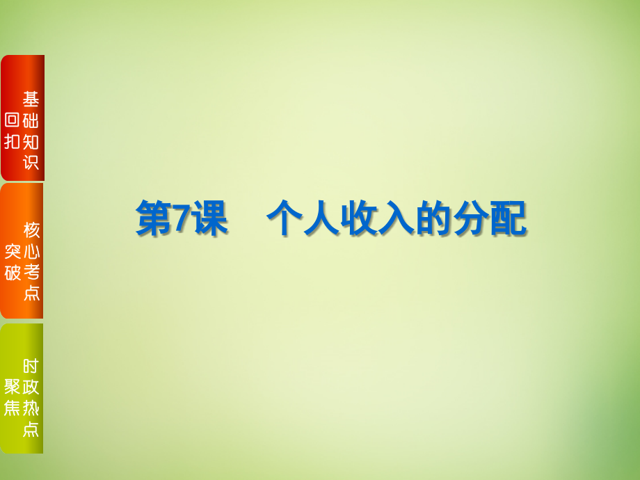 【高考复习方案】(新课标)2017届高考政治一轮复习 第三单元 收入与分配课件 新人教版_第2页