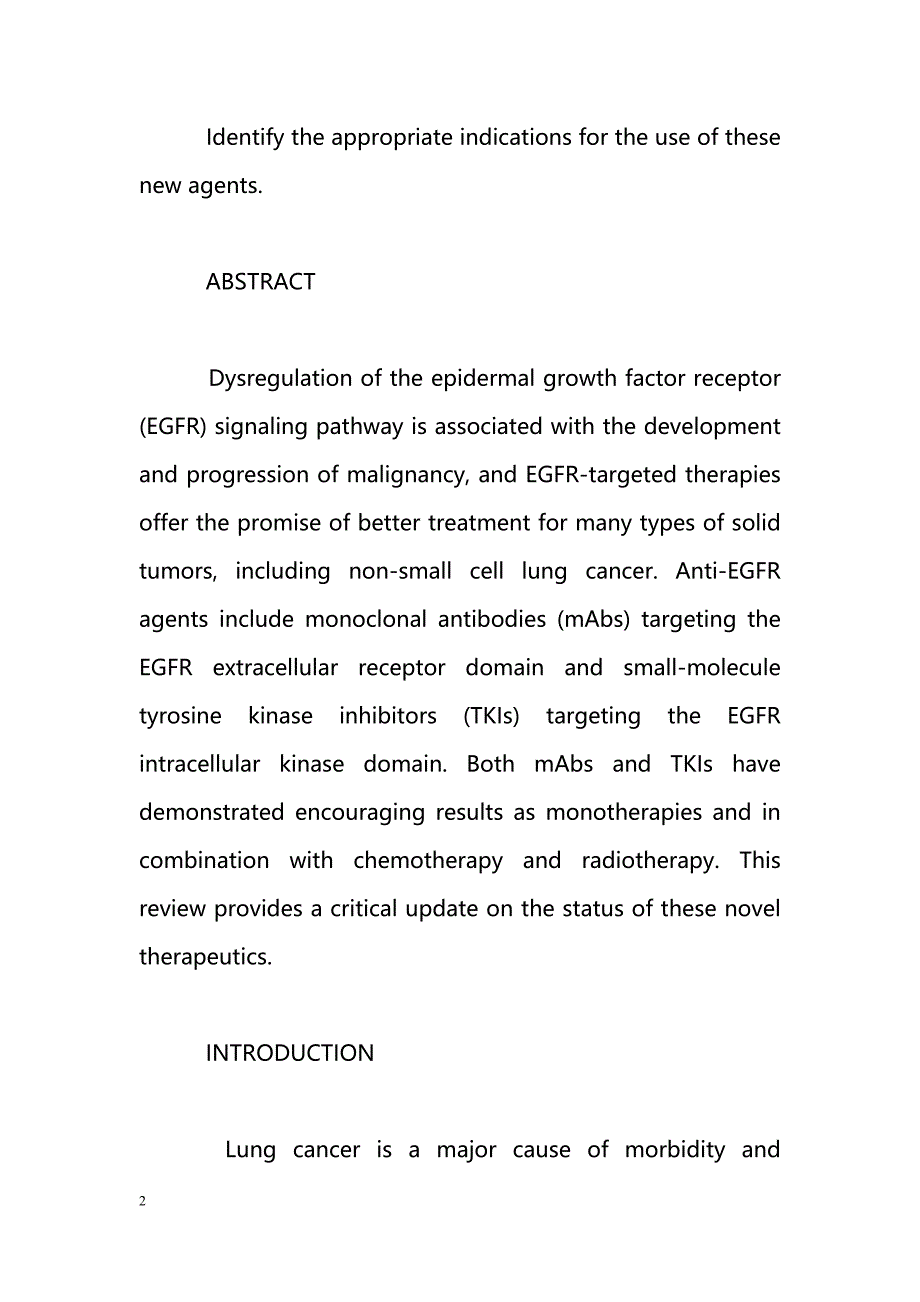 Clinical Implications of EGFR Expression in the Development and Progression of Solid Tumors- Focus on Non-Small Cell Lung Cancer_第2页
