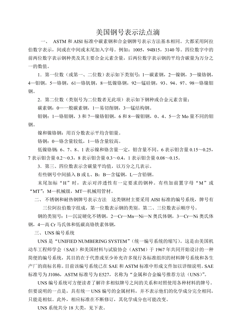 【最新】美国钢号表示法_第1页