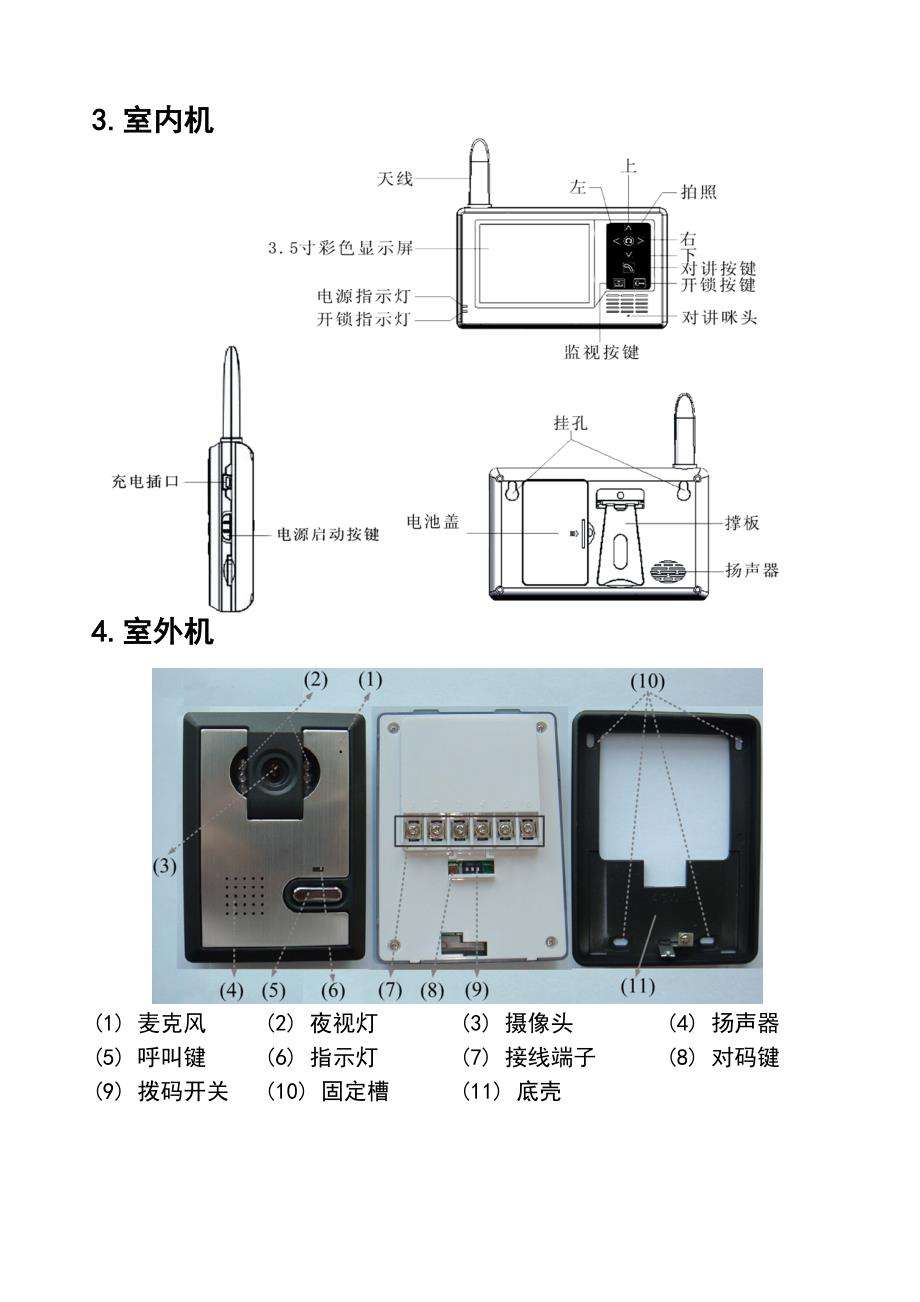 SY359无线拍照可视门铃使用中文说明书_第4页