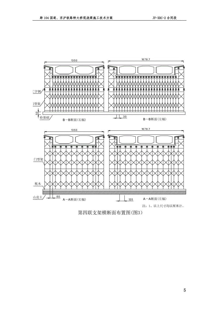 跨104国道、京沪铁路特大桥现浇梁施工技术方案_第5页