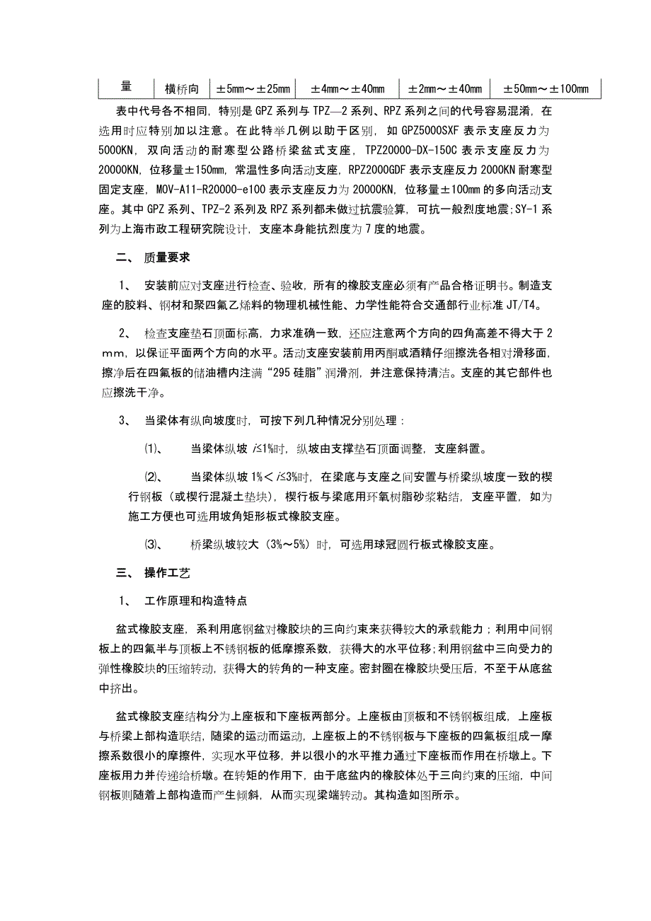 盆式橡胶支座安装施工技术交底_第2页