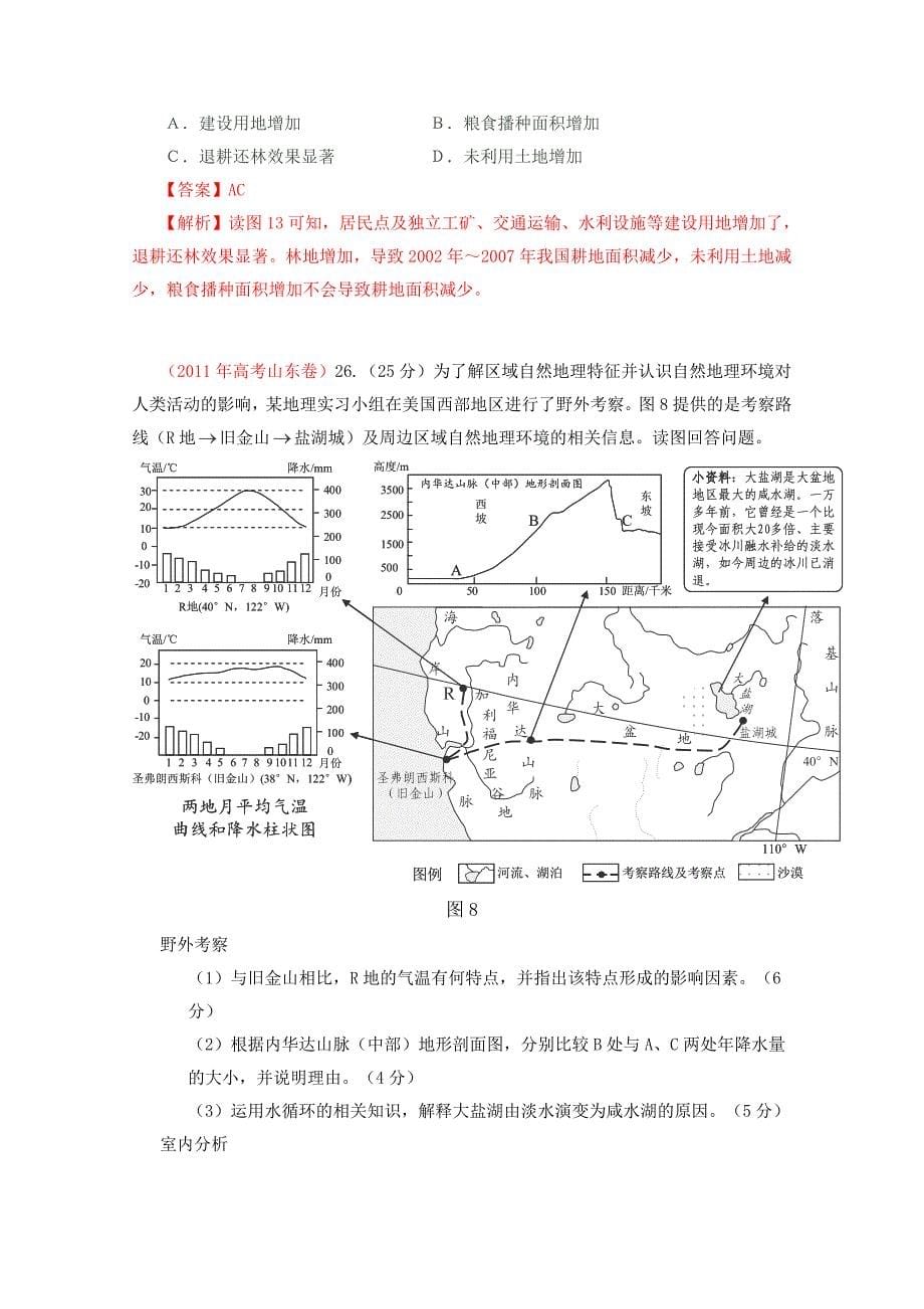 高考易错题查漏补缺地理：专题复习(七)农业专题系列_第5页