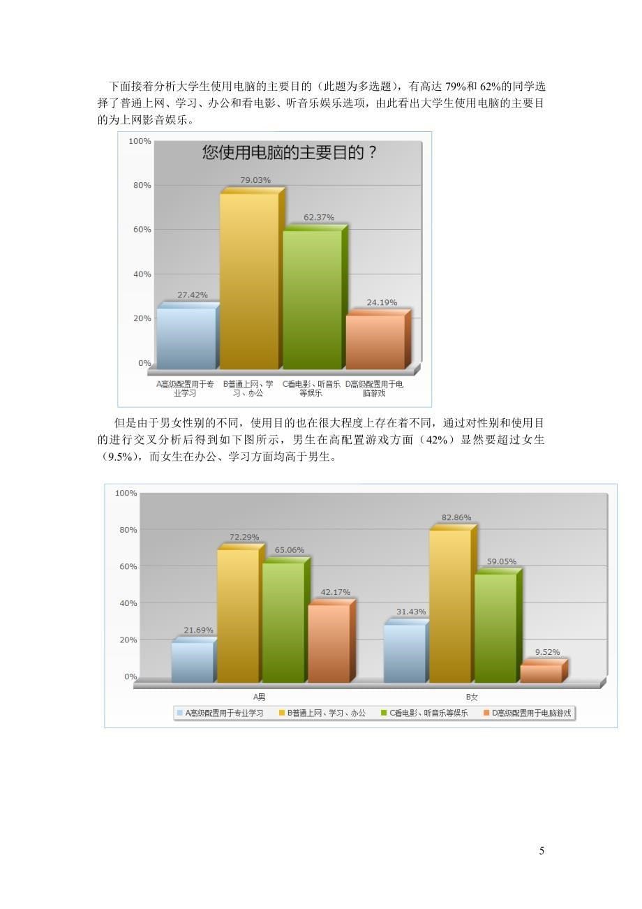 关于大学生笔记本电脑消费特征及联想在校园市场认可度的调查报告_第5页