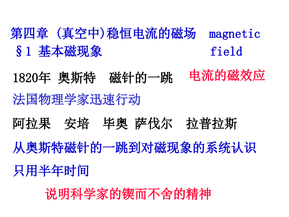 大学物理第三篇第四章(真空中)稳恒电流的磁场_第1页