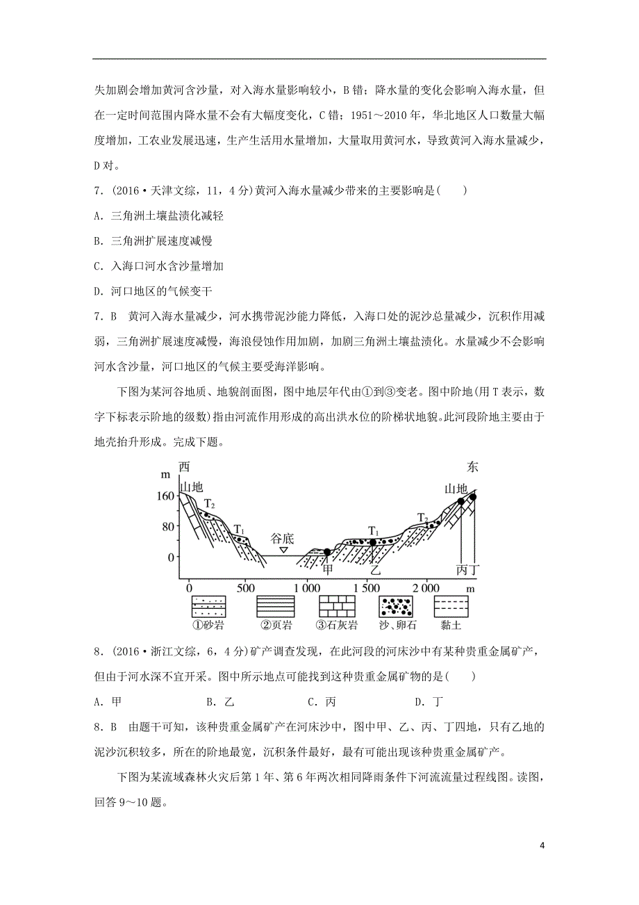 【2017年整理】2017版高考地理二轮复习考纲专题解读+考点题组训练专题5地球上的水_第4页