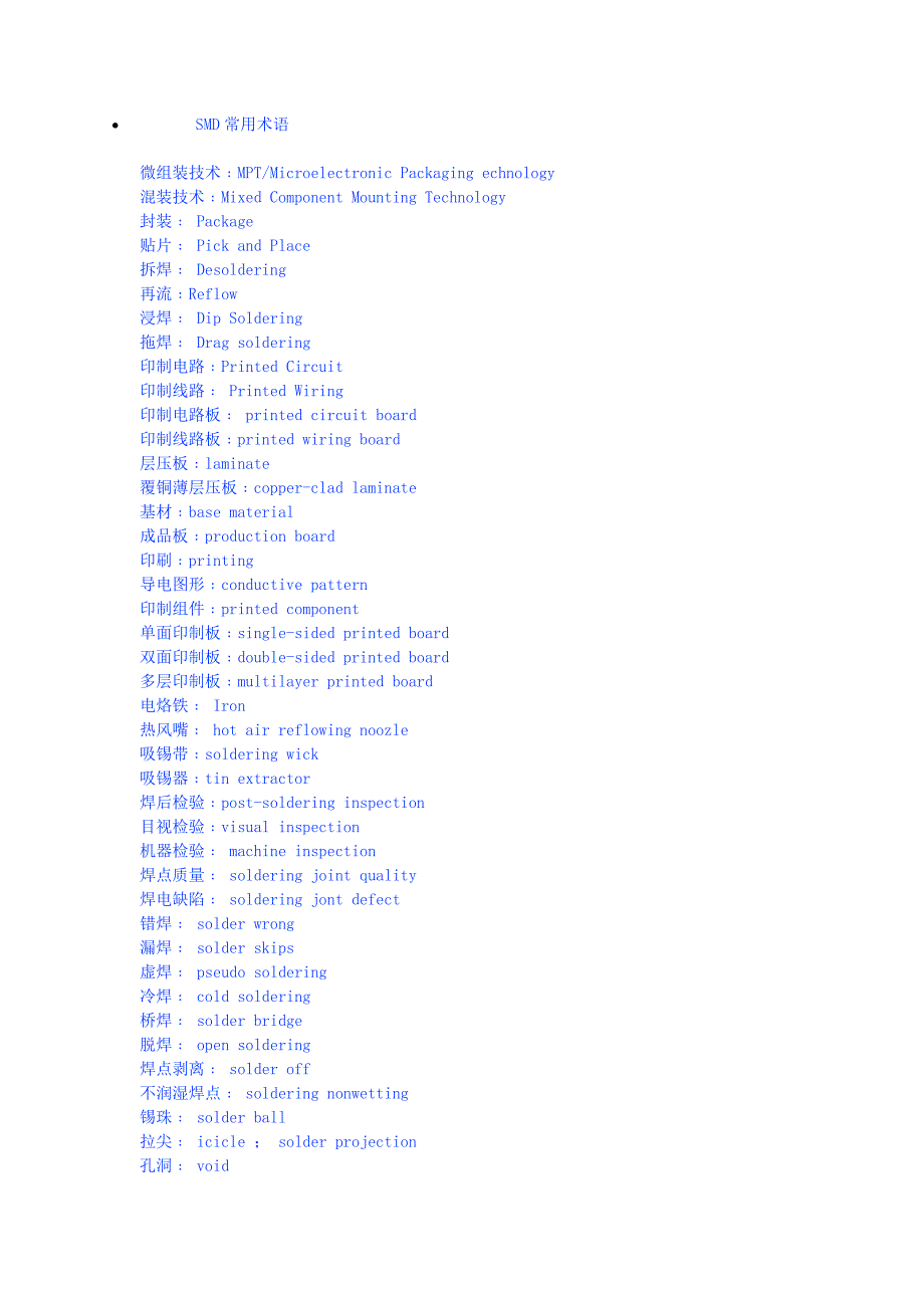 SMD常用术语_第1页