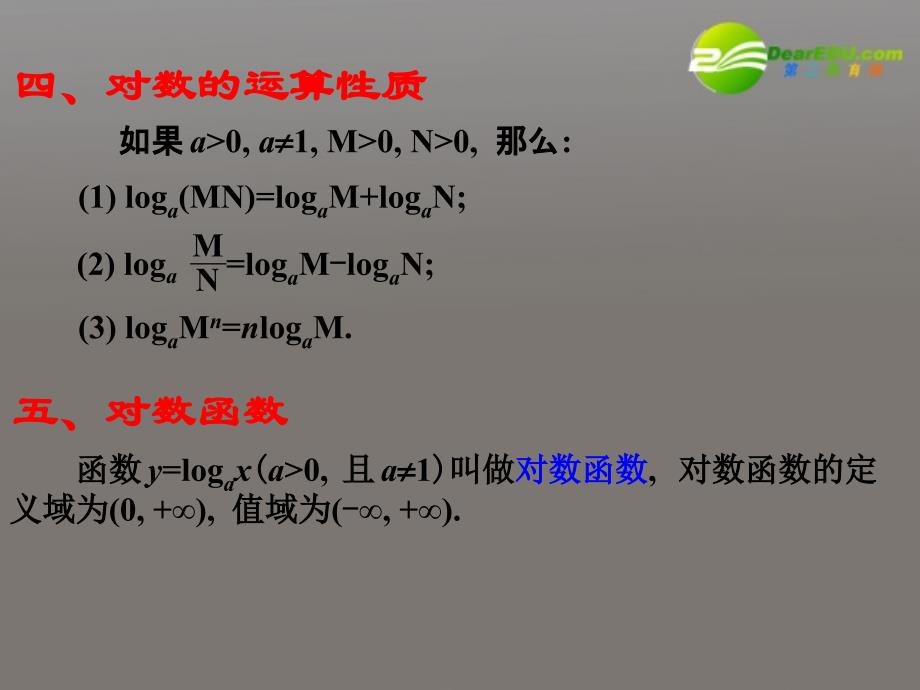 2011届高考数学复习 对数与对数函数课件_第3页