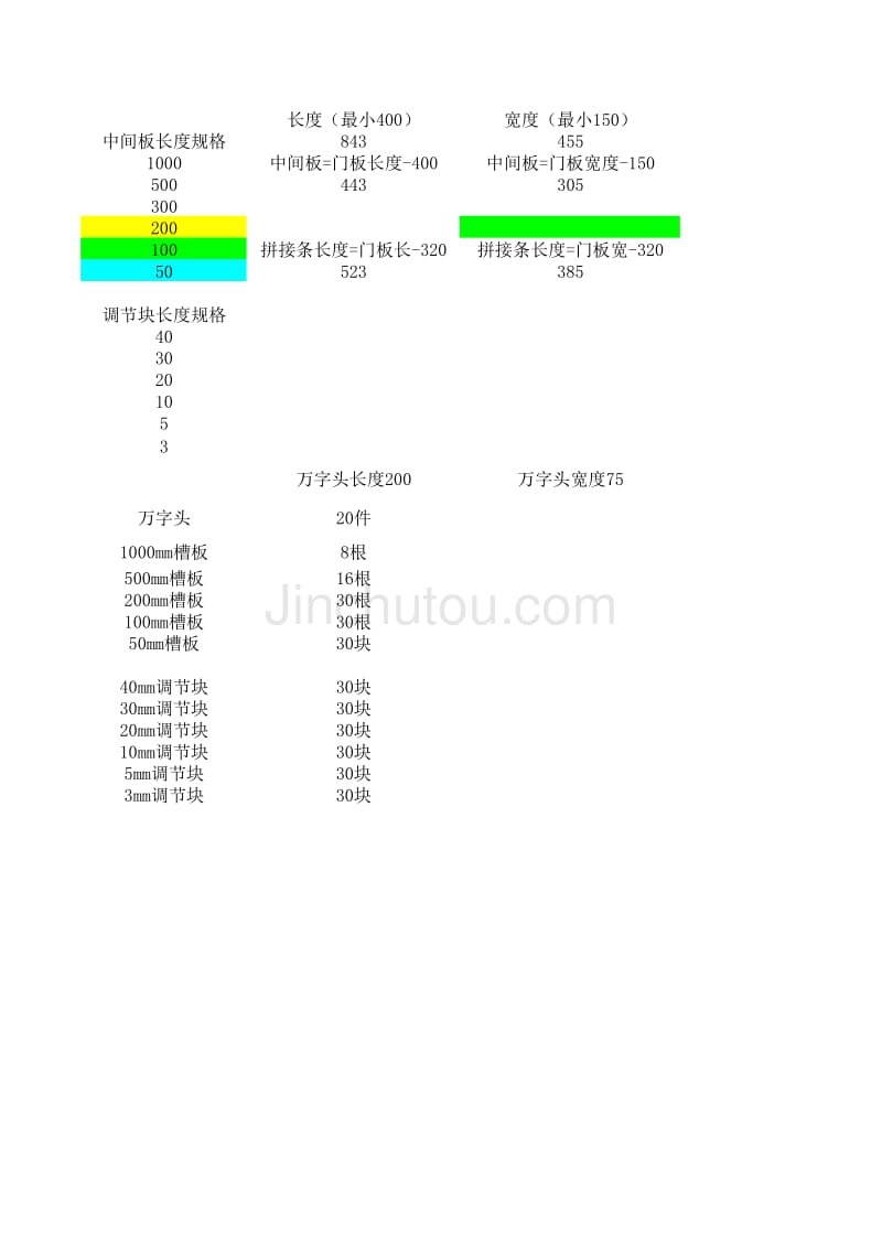 垫板组合方案_第1页