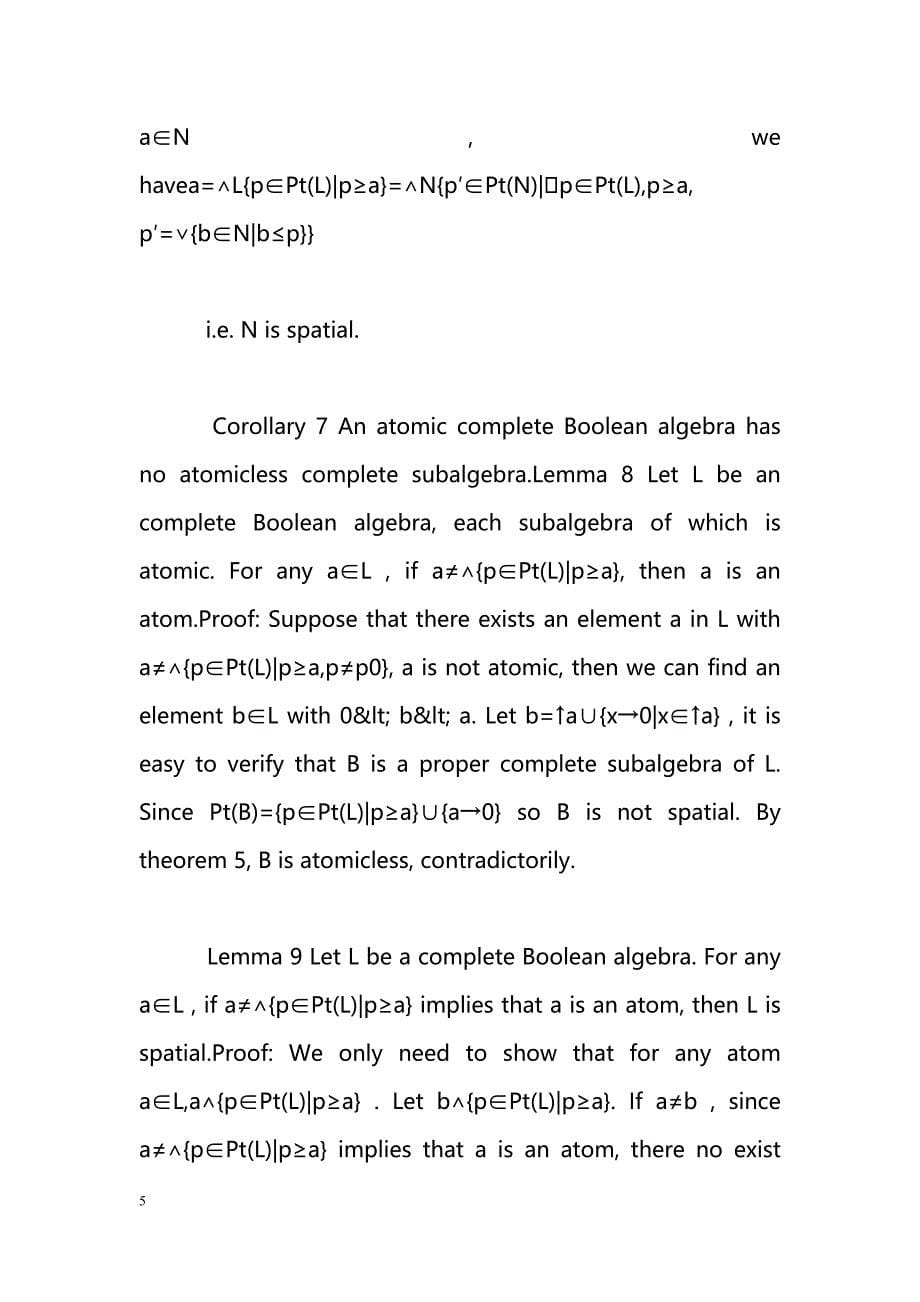 关于完备布尔代数的一点注解_第5页