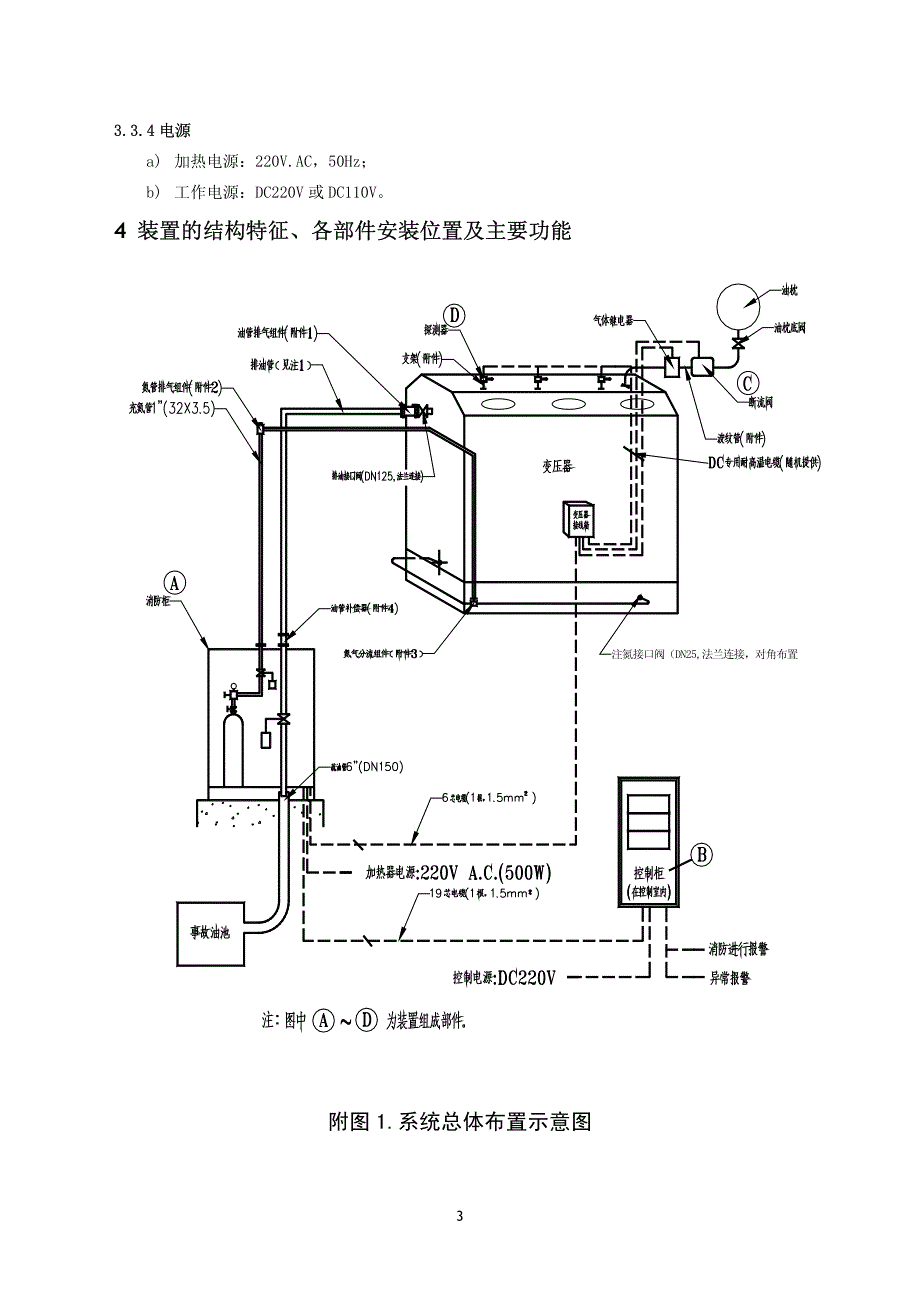 220kV变压器排油注氮灭火装置说明书_第3页