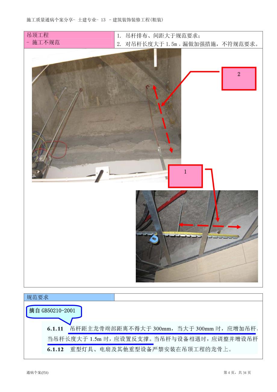 【2017年整理】施工质量通病案例分享 - 土建专业-13-建筑装饰工程_第4页