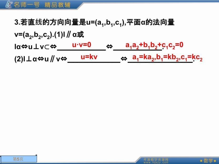 3.2.1直线的方向向量与平面的法向量_第5页