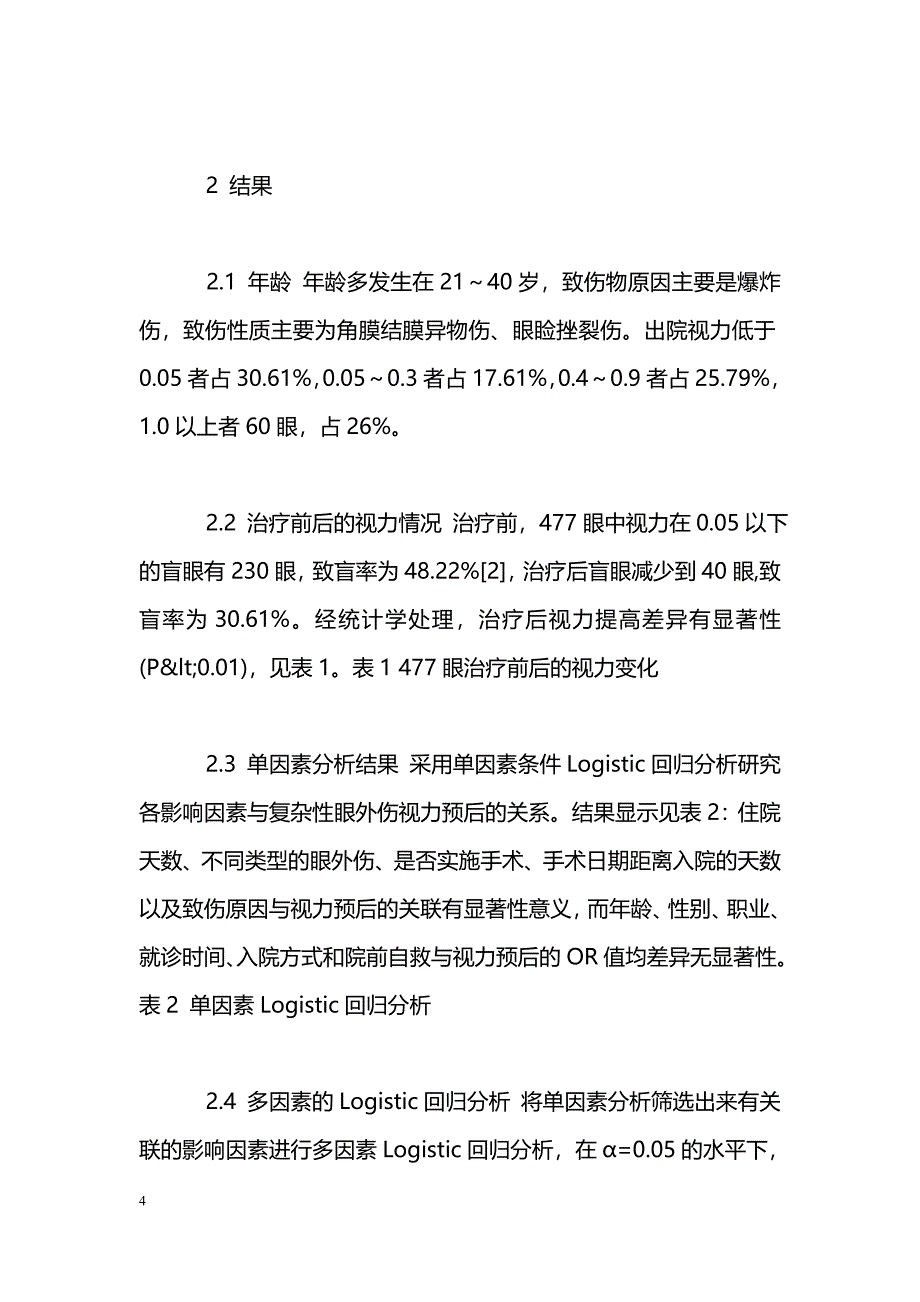 复杂性眼外伤预后的相关因素及防护_第4页