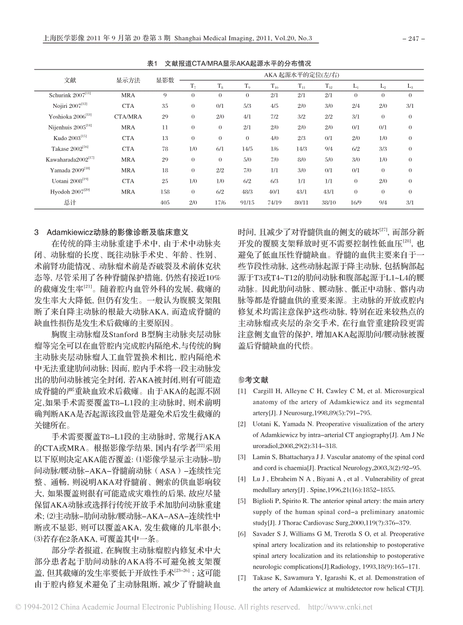 Adamkiewicz动脉的解剖与影像_廉维帅_第3页