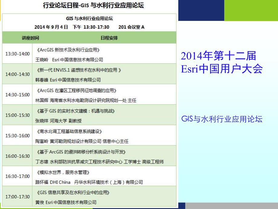 2014EsriUC_基于GIS的实时水文建模：机遇与挑战_第1页