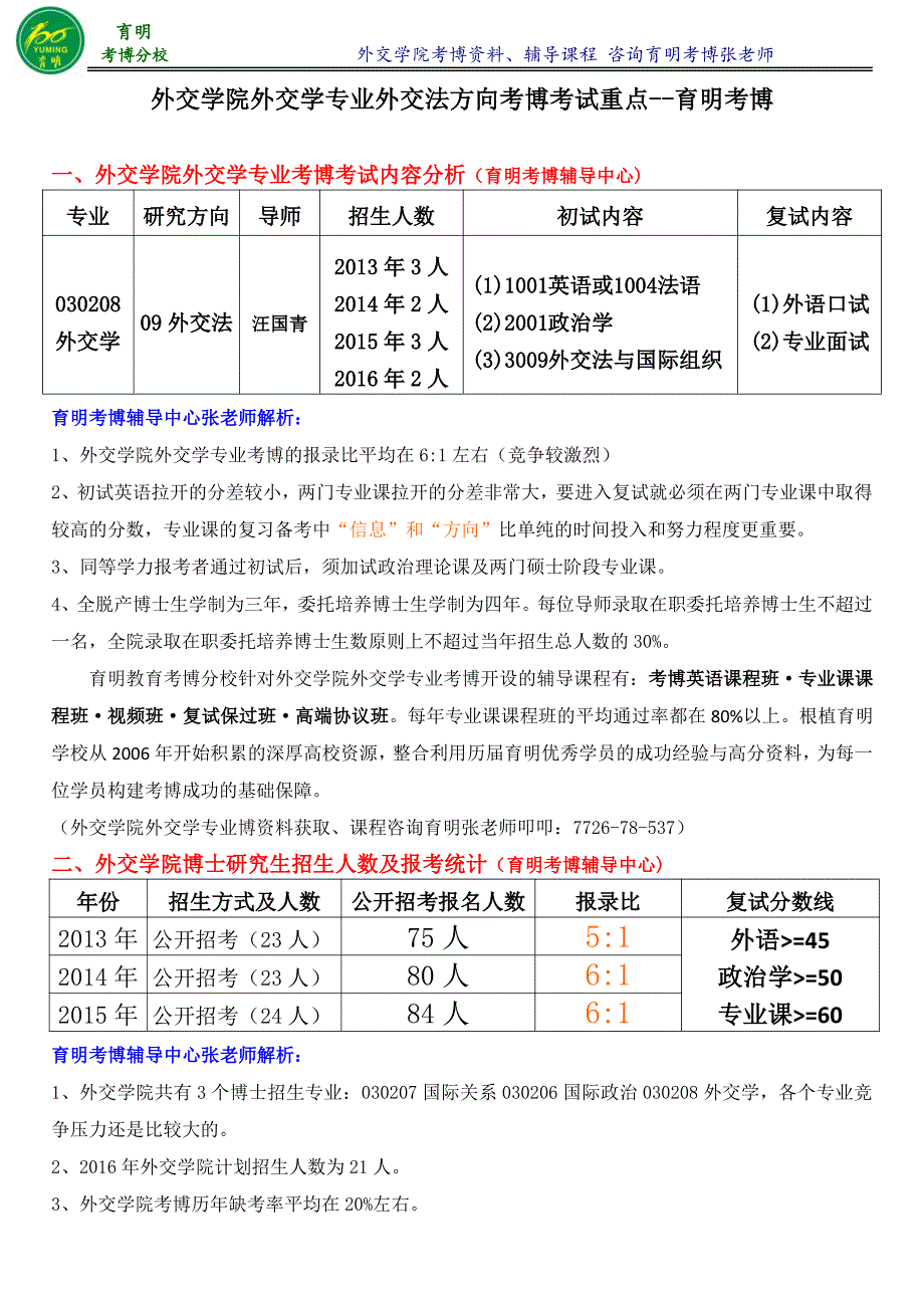 2016年外交学院外交学专业外交法方向考博复习资料-育明考博_第1页