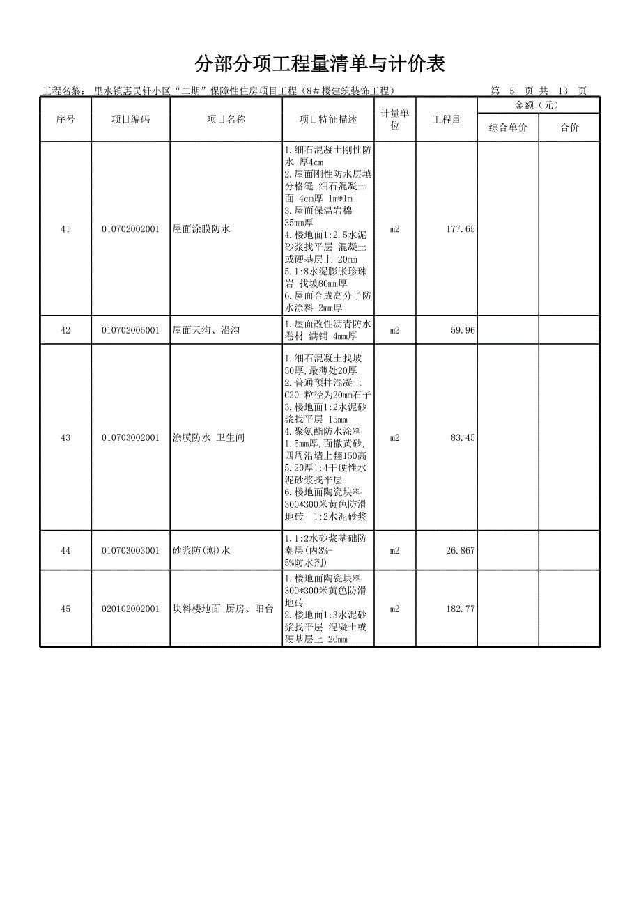 里水镇惠民轩小区“二期”保障性住房项目工程(8#楼建筑装饰工程)_第5页