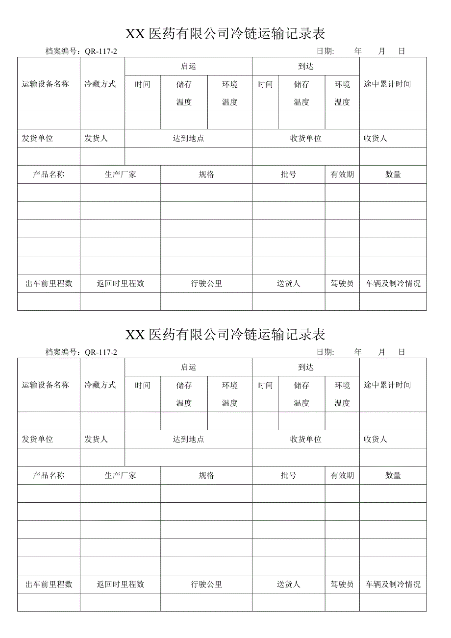 GSP表格疫苗运输记录表_第2页