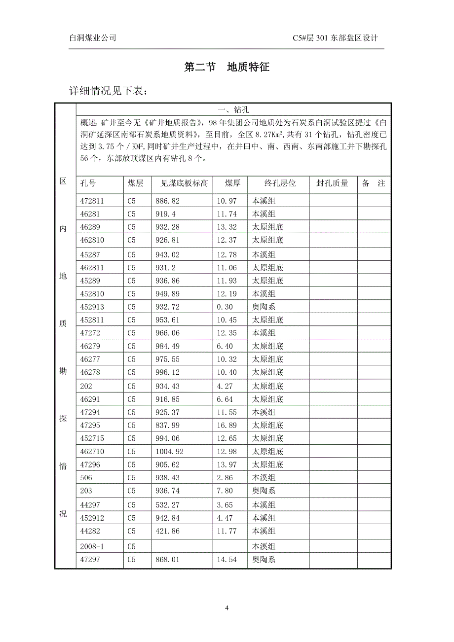 白洞煤业C5#层301东部盘区设计_第4页