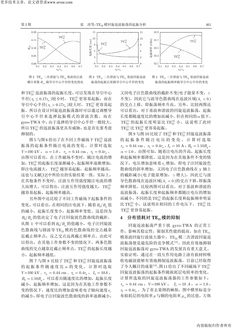 TE21模回旋返波振荡的起振分析_第3页