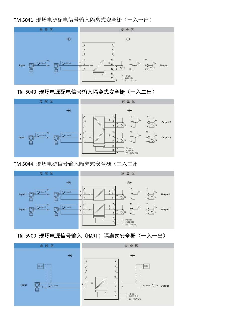 TM隔离式安全栅接线图_第1页