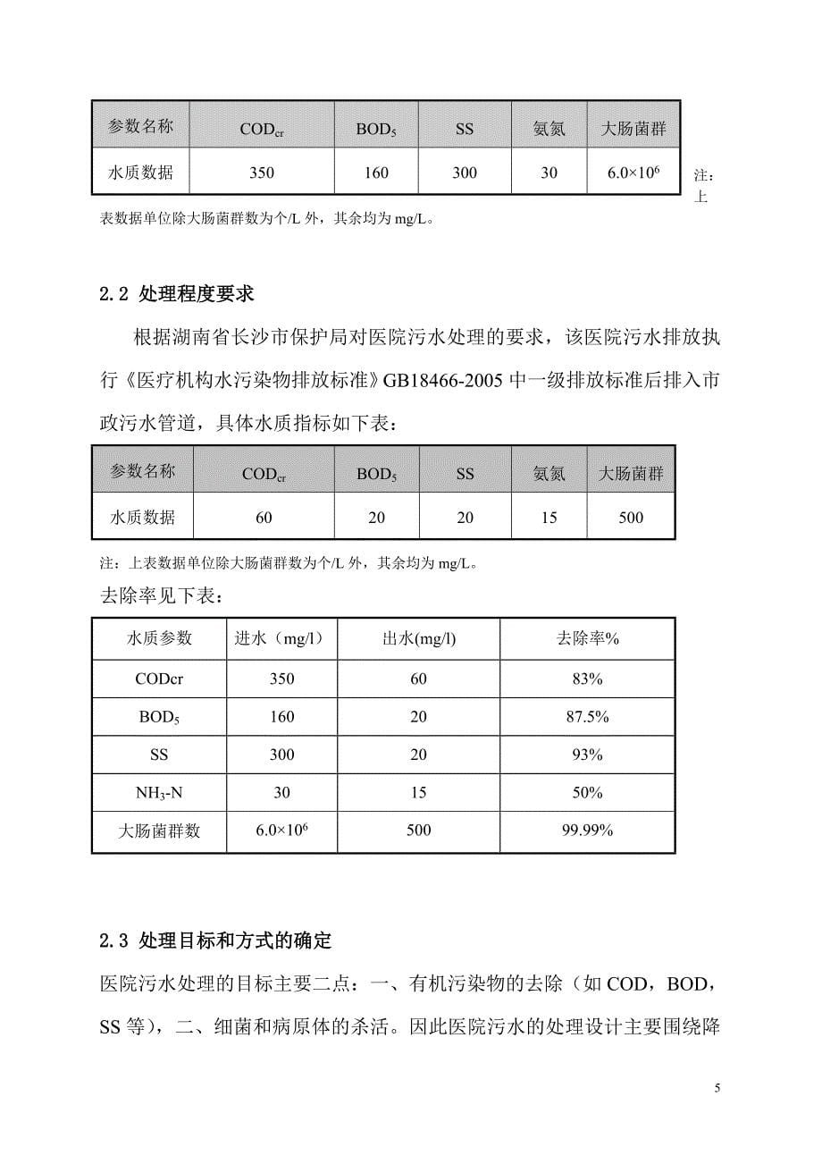 长沙第一人民医院污水处理站设计方案_第5页