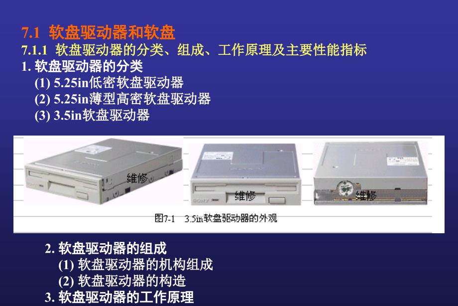 计算机组装与维护教程第7章软盘驱动器和移动存储器_第3页