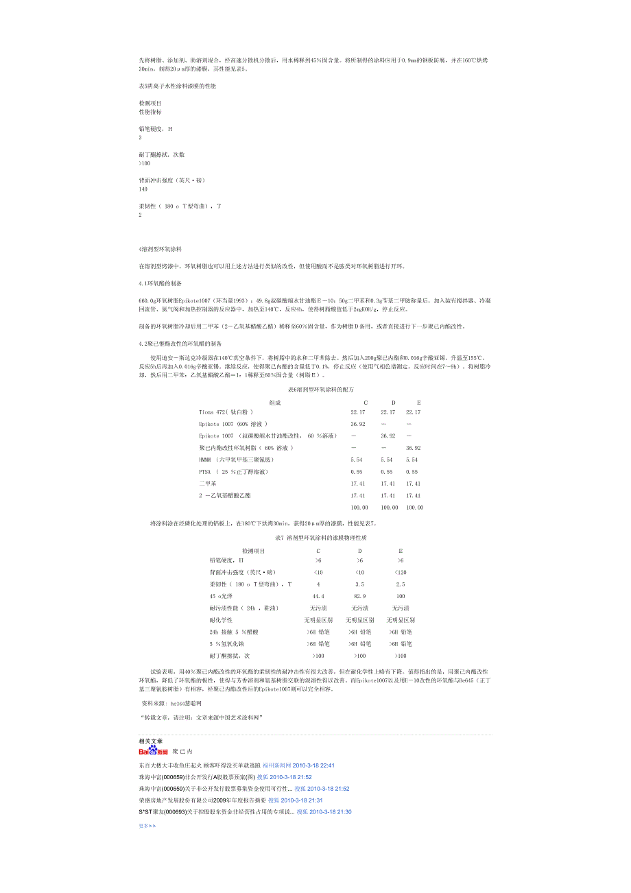 聚已内酯改性环氧树脂及其水性涂料配方_第3页