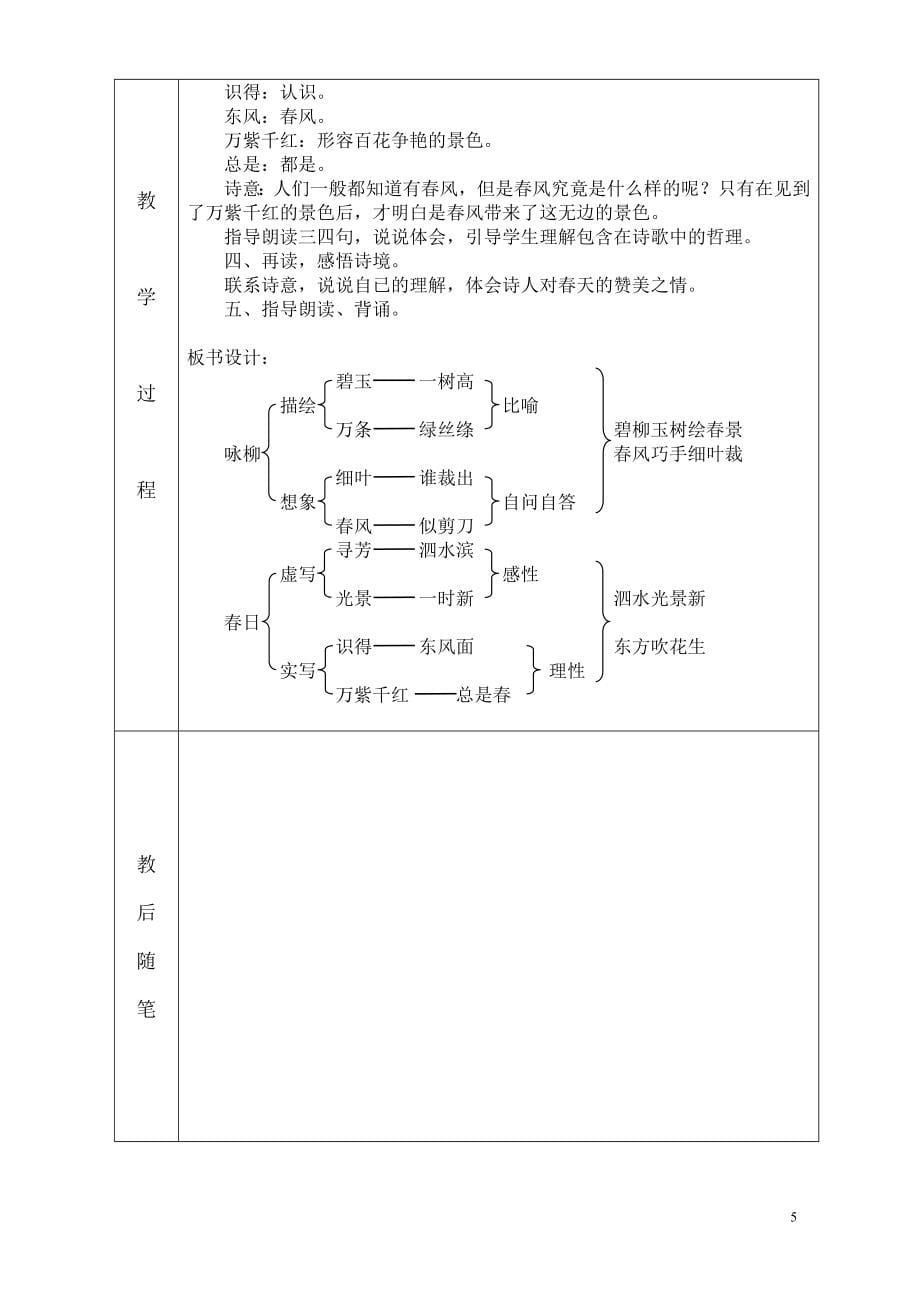 (高效课堂)三年级下语文完整版教案_第5页