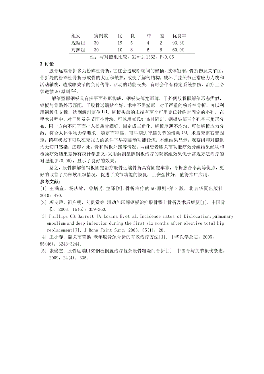 股骨髁解剖钢板固定治疗股骨远端骨折的临床观察_第2页