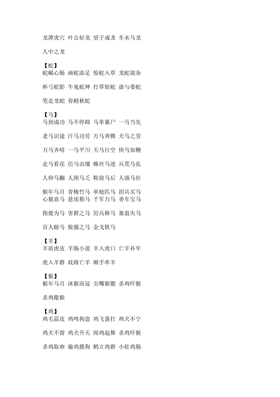 关于动物的成语大全_第2页