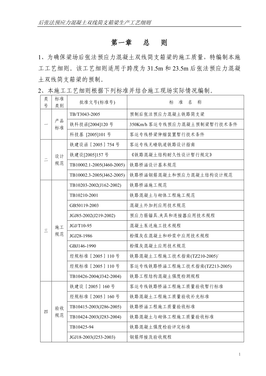 后张法预应力混凝土双线简支箱梁生产工艺细则_第4页