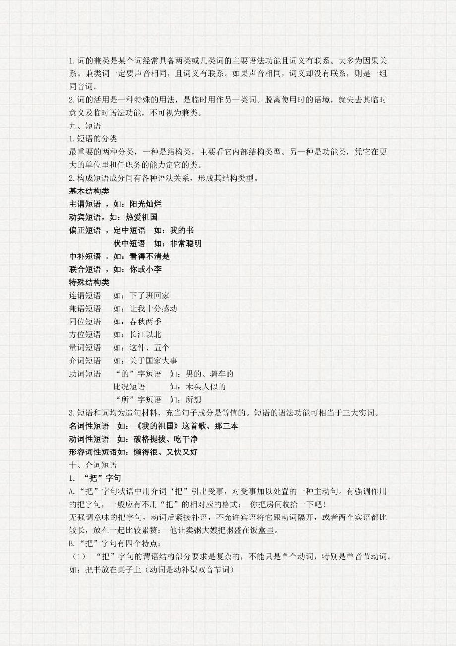 现代汉语精简版复习资料_第5页