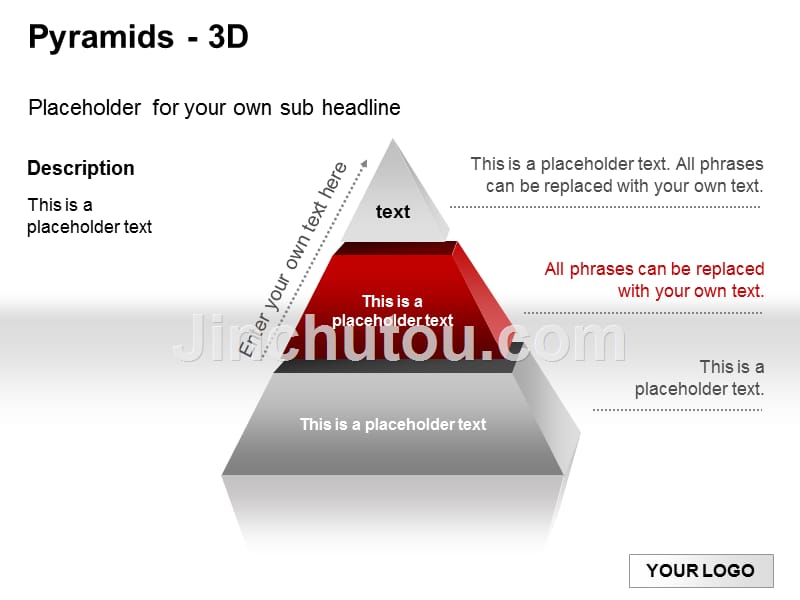 PPT图表-3D金字塔_第3页