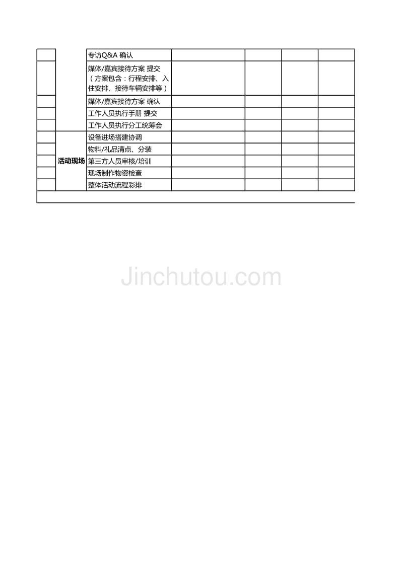 活动项目执行进度表-_第2页