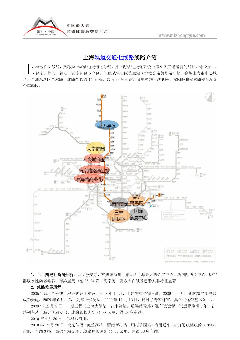 上海轨道交通七号线线路介绍_第1页
