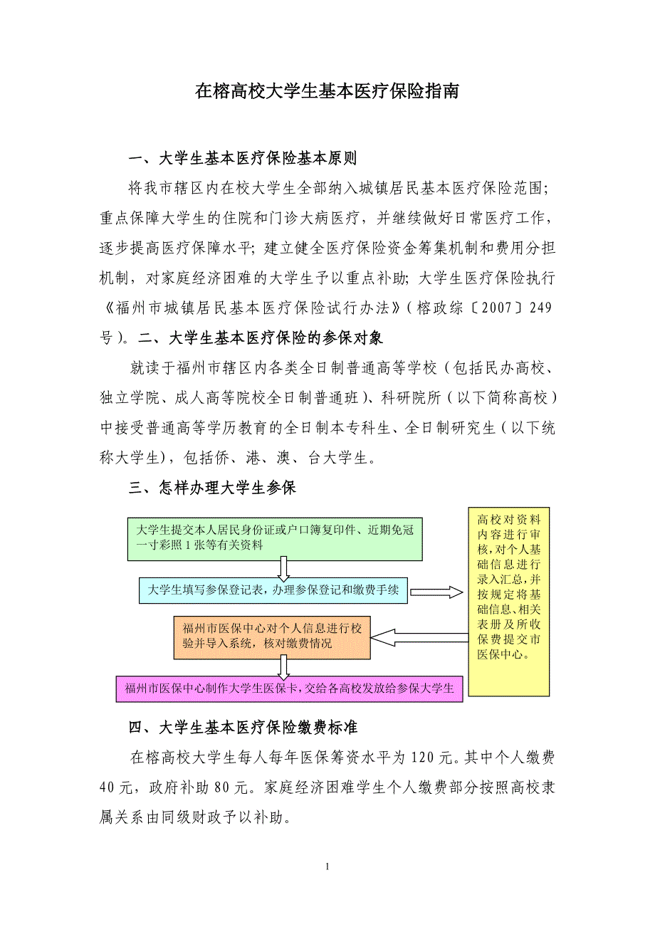 在榕高校大学生基本医疗保险指南_第1页