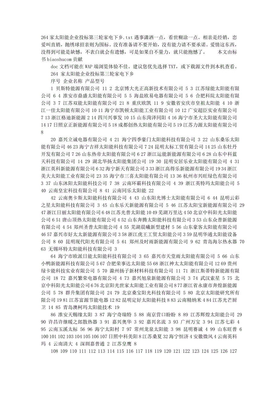 264家太阳能企业投标第三轮家电下乡_第1页