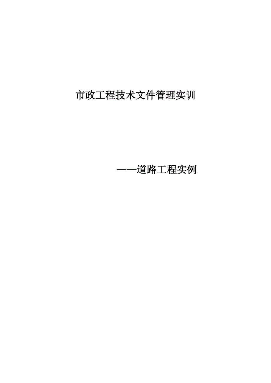 市政工程技术文件管理实训——道路工程实例_第3页