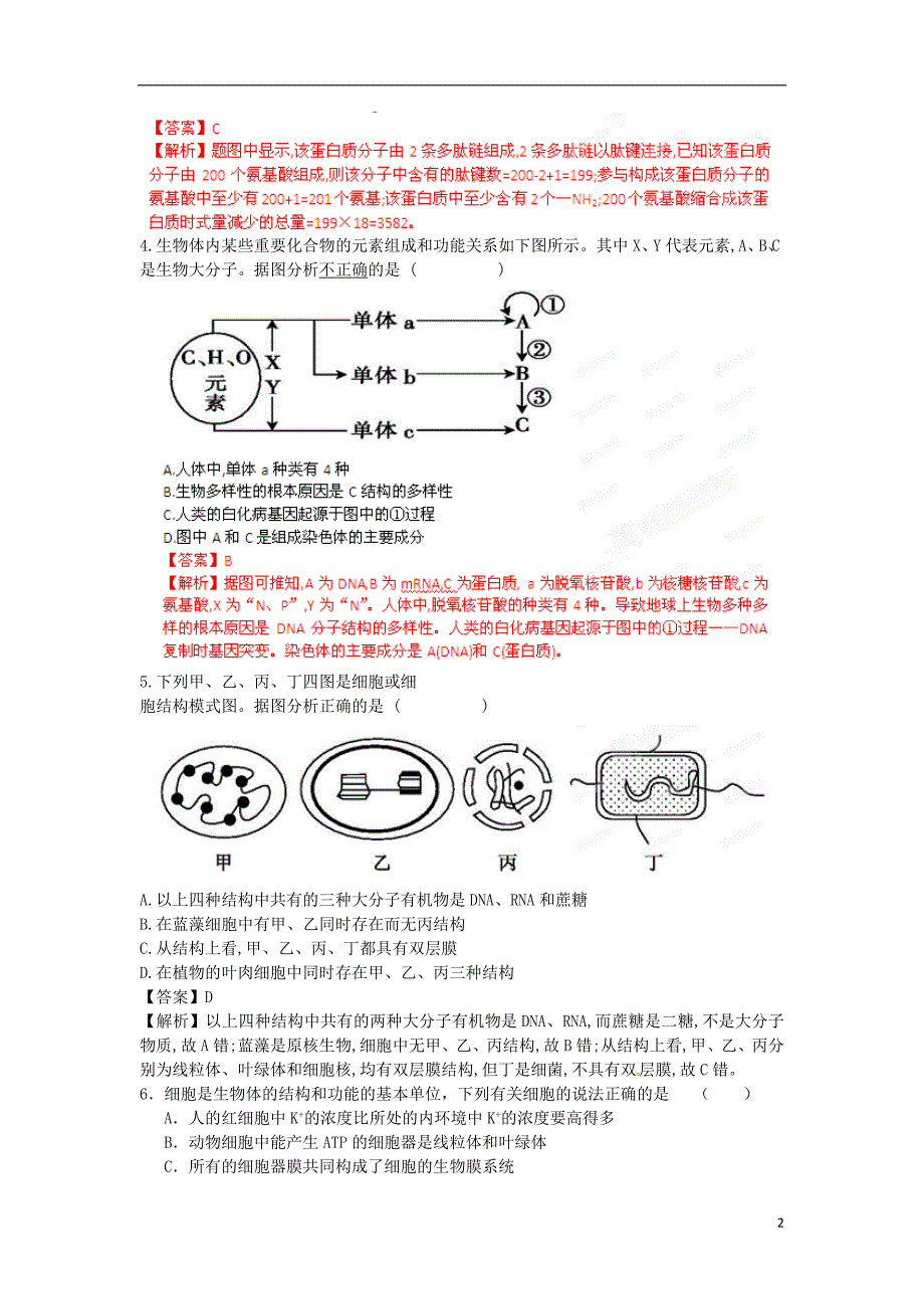 2013高考生物密破仿真预测卷09_第2页