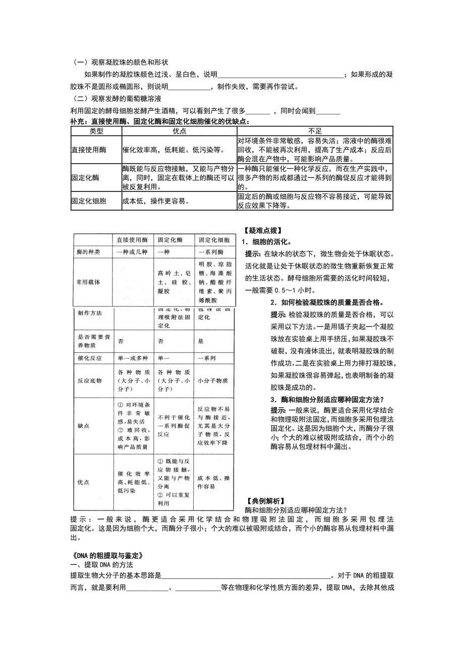 生物：新课标选修1易考知识点_第5页