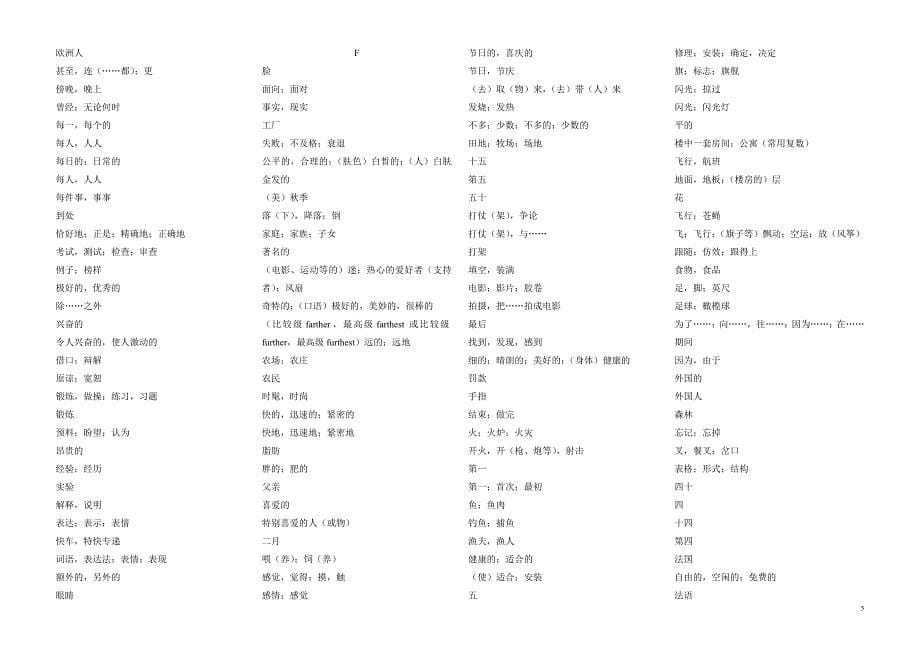 2014中考英语默写单词_第5页