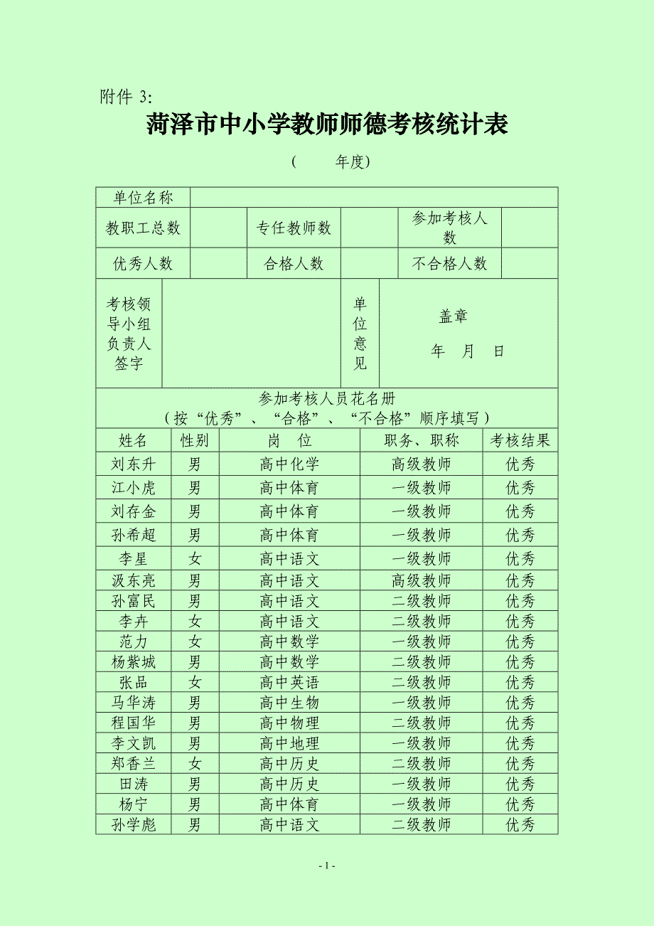 中小学教师师德考核_第1页