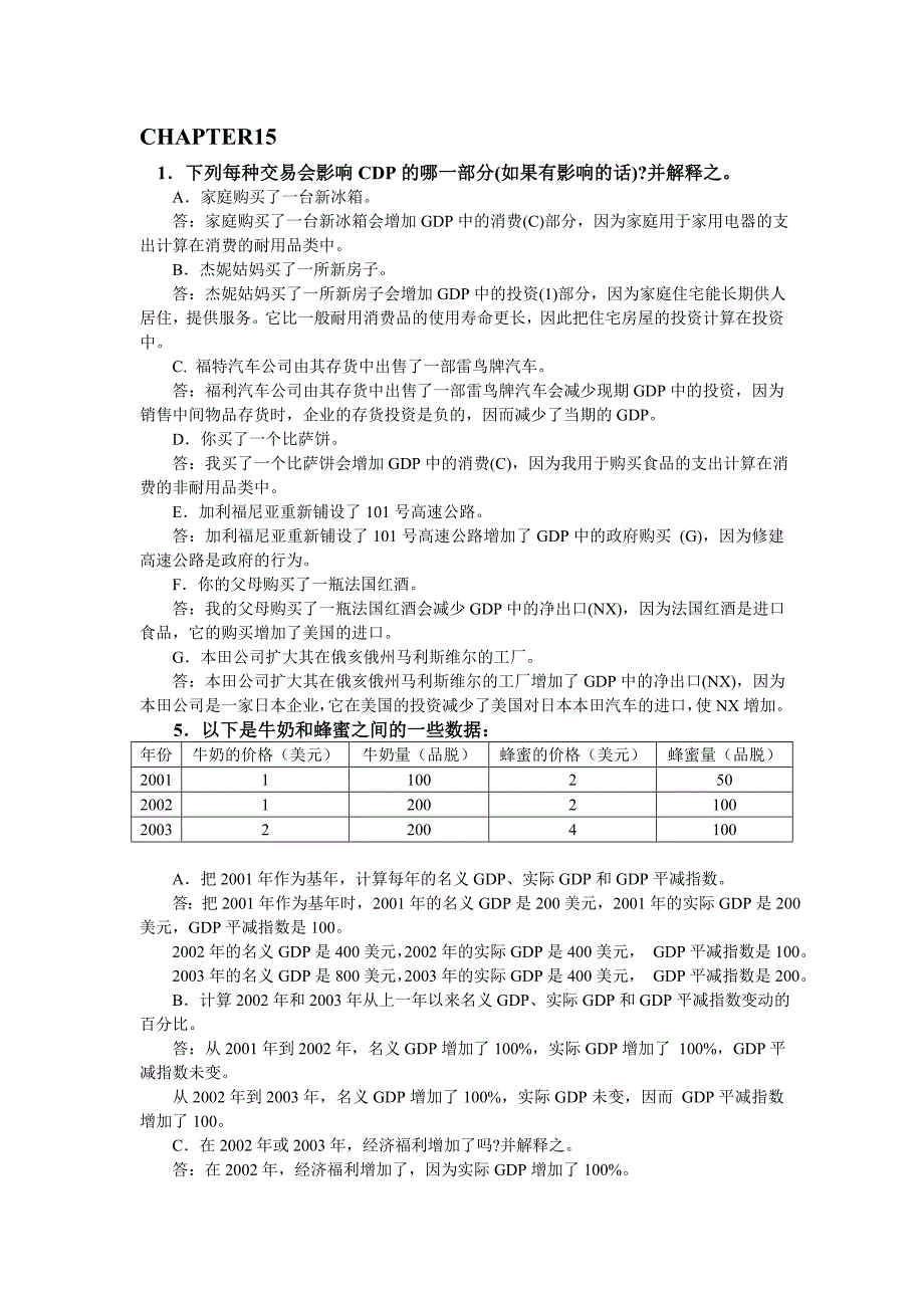 宏观经济学课后重点题目答案_第1页