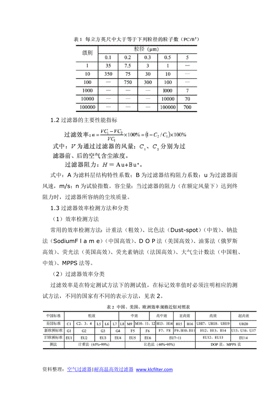 净化空调系统中的过滤器选择原则探讨_第2页