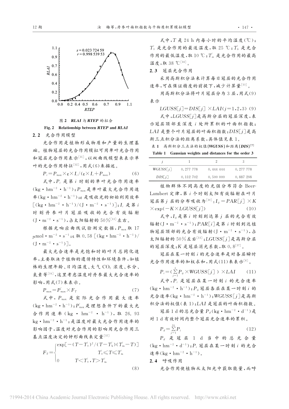 丹参叶面积指数与干物质积累模拟模型_汝梅_第4页