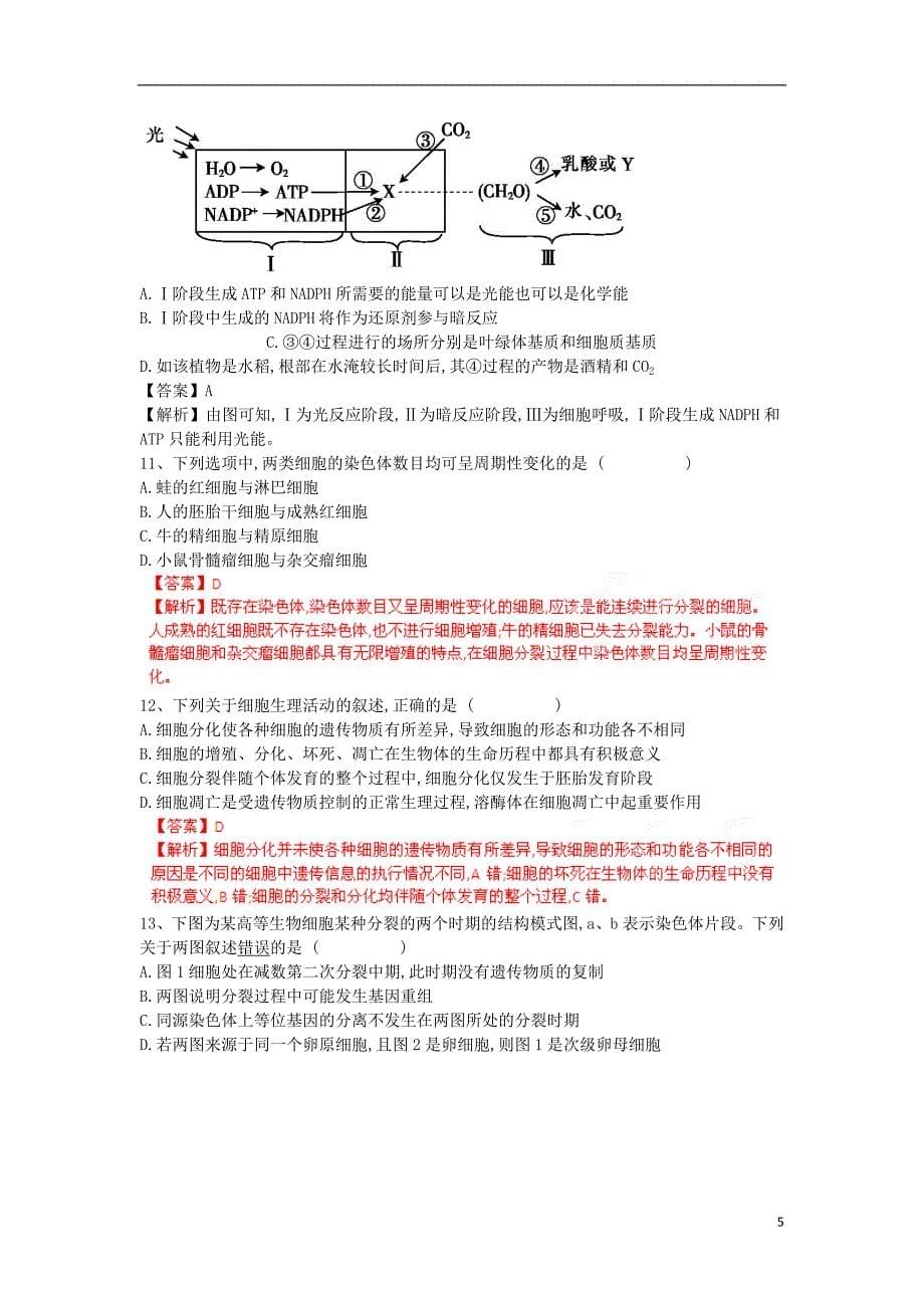 2013高考生物密破仿真预测卷12_第5页